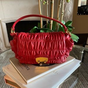 RARE♦️ Authentic Prada red Napa leather handbag